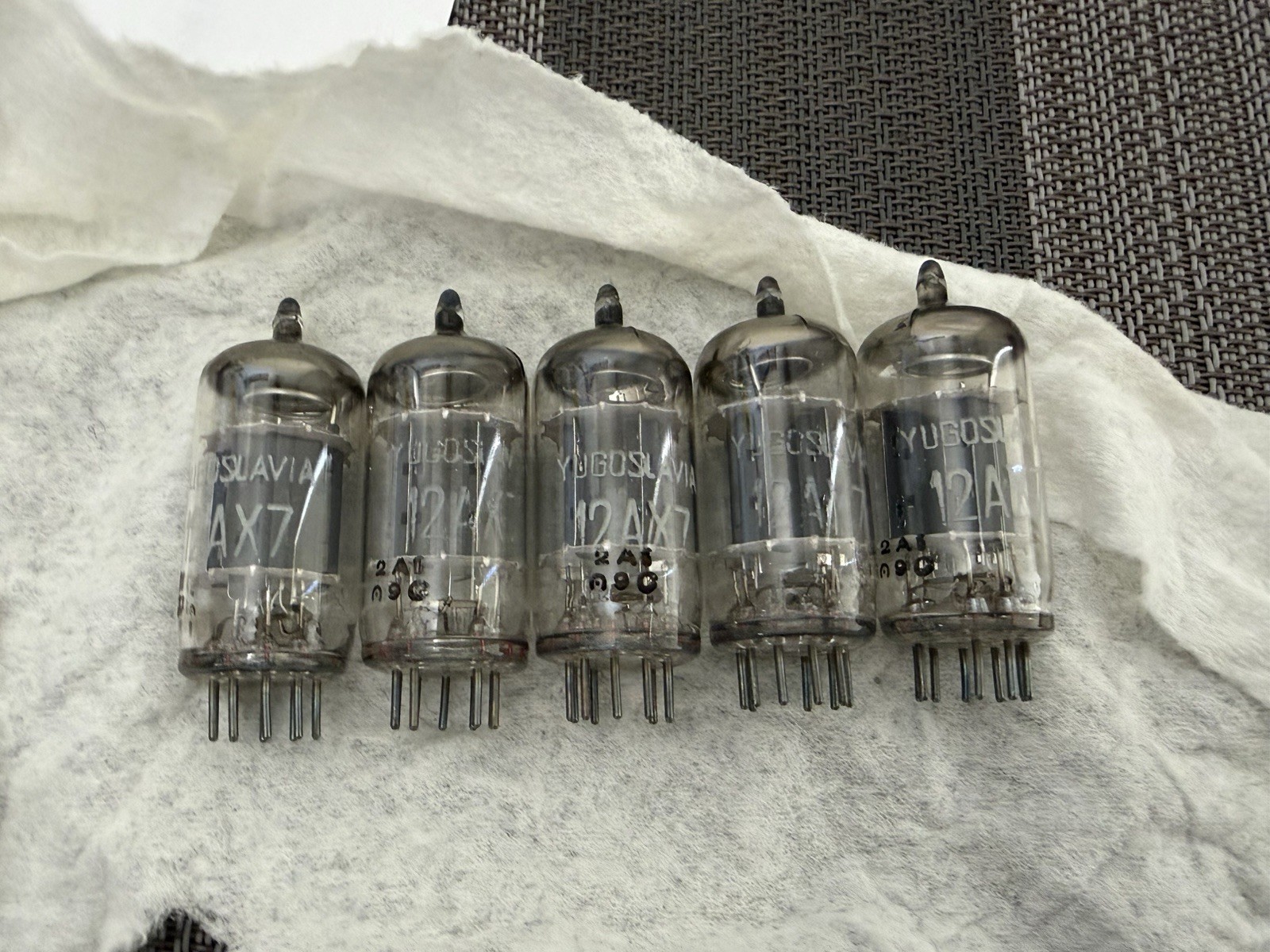 (5) Yugoslavia 12AX7 ECC83 vacuum tube tested Strong Vintage Tube Lot Preamp