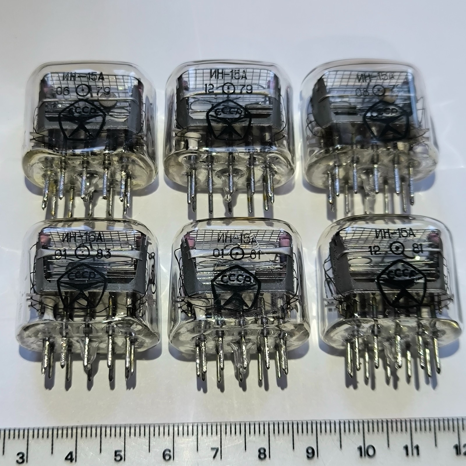6 pcs. IN-15 IN-15A indicator lamps, vintage SYMBOL ,quality stamp.Tested!