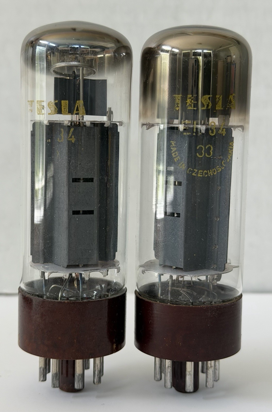 Pair Tesla EL34 6CA7 Tubes Tested Excellent for GM B&K 707 & 606 for Emissions