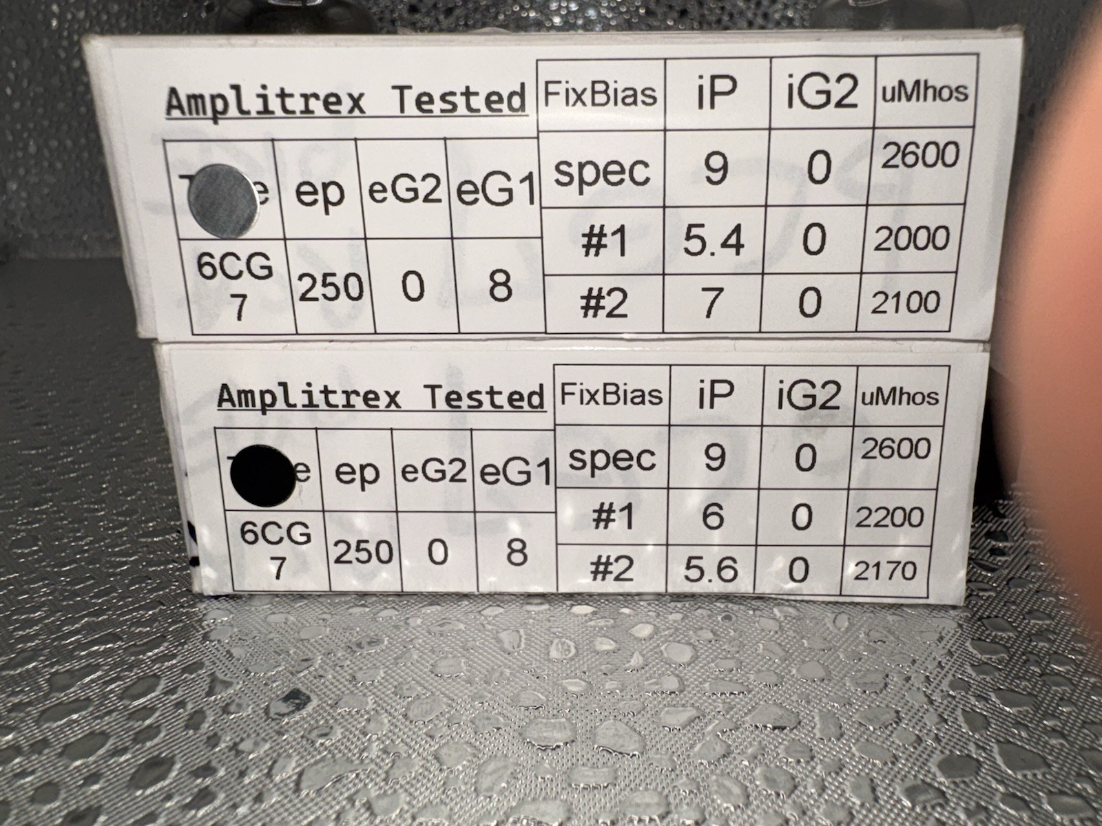 Amplitrex tested Pair RCA 6fq7/6cg7 Clear Top Used Vacuum Tubes. USA stock.