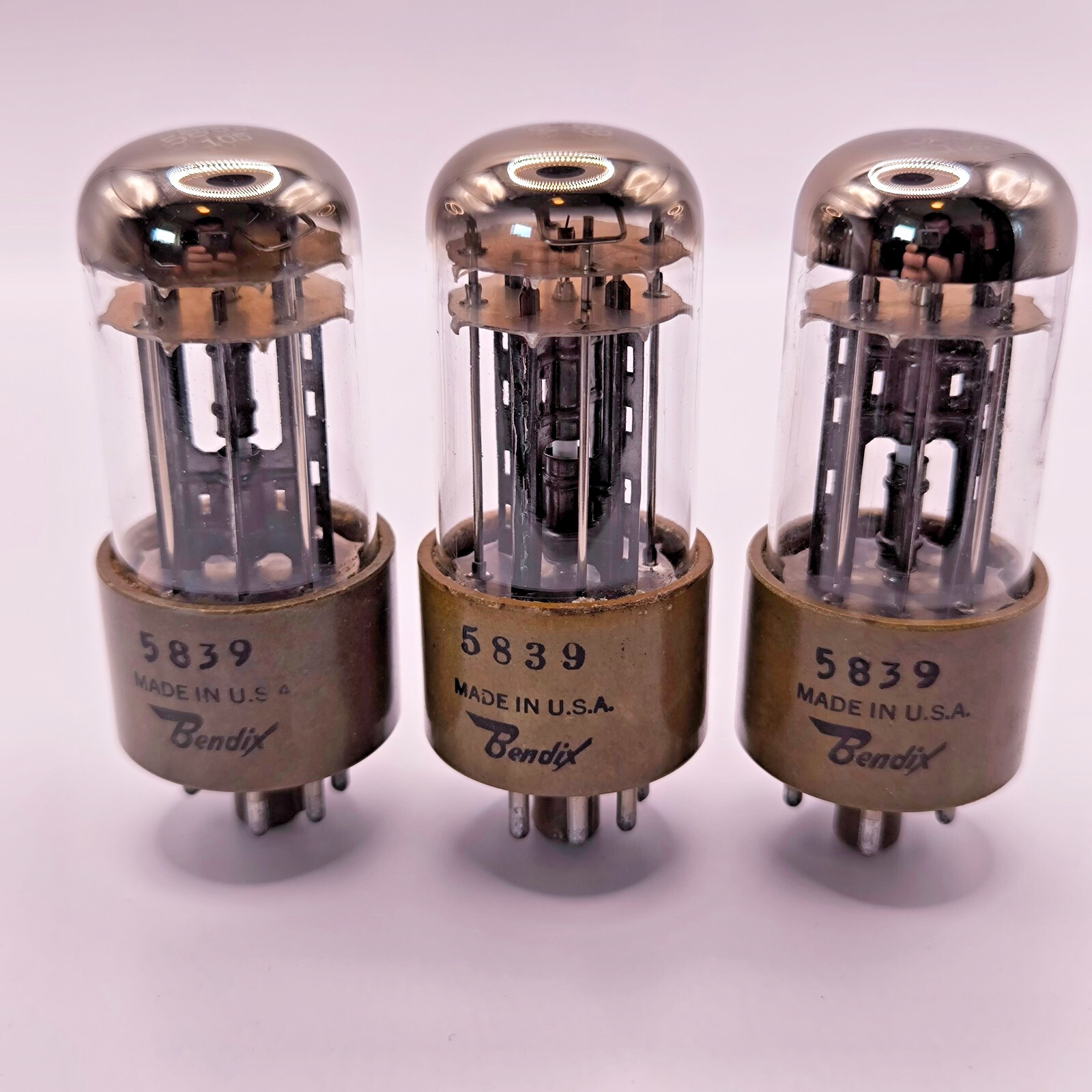 Bendix 5839 TE-2 TE2, Triple Mica square Getter, NOS NIB tube rectifier