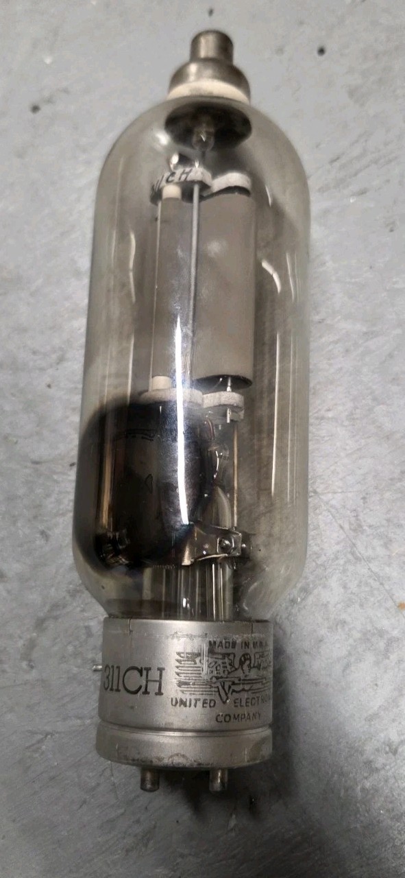 Rare United Electronics 311-CH Triode Electron Vacuum Tube Filament tested READ