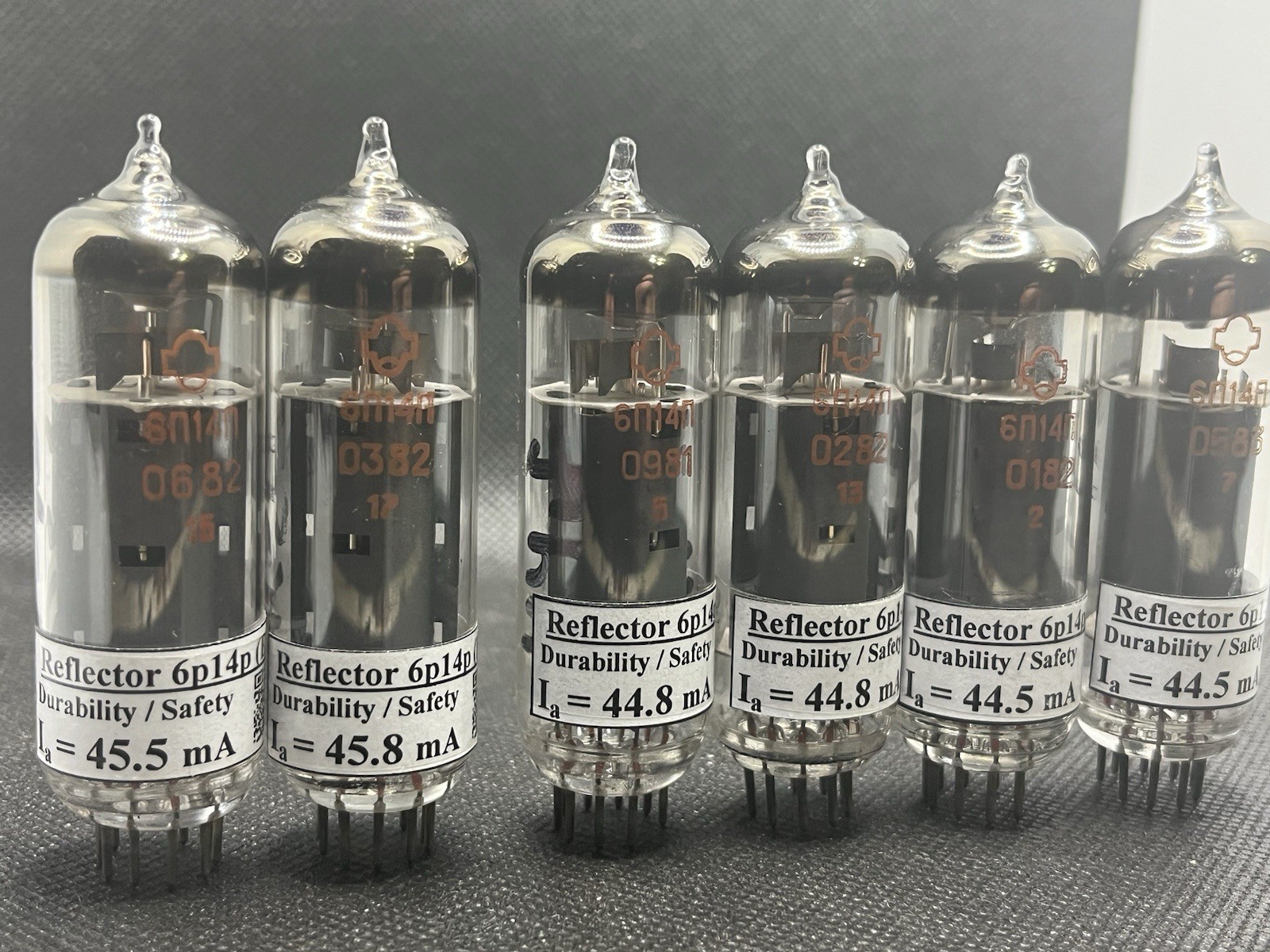 2x 6P14P NOS MATCHED Pair/Quartet/Sextet TESTED IN PHOTO (Analog EL84/7189) OTK