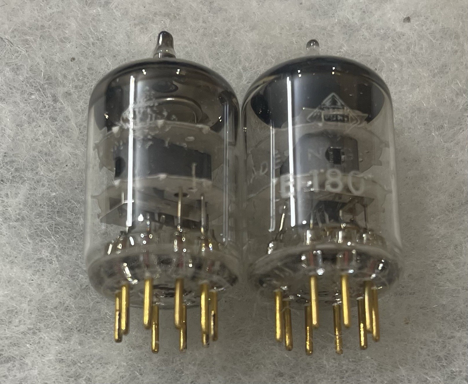 Telefunken E180F D3a E810F E280F E282F Diamond Bottom NOS Matched Pair #1