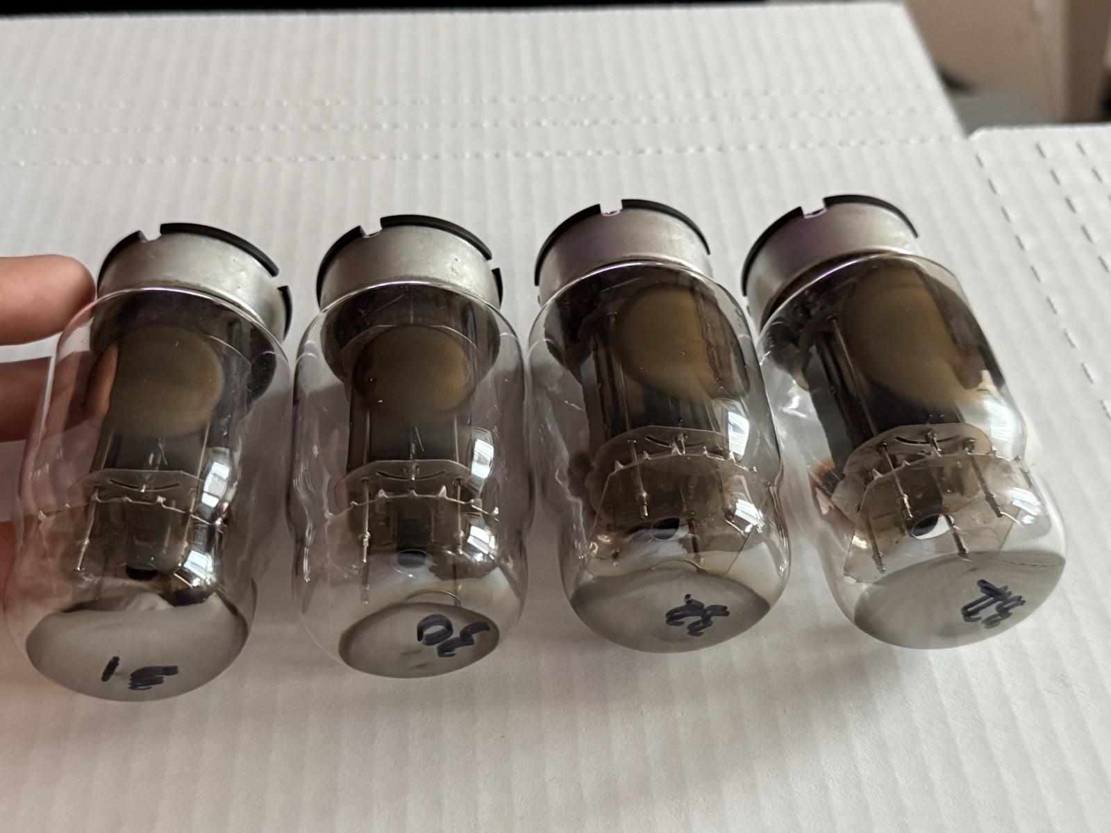 Set of 4 GEC KT88 Tubes. Test Good. Tested In Amp Also.