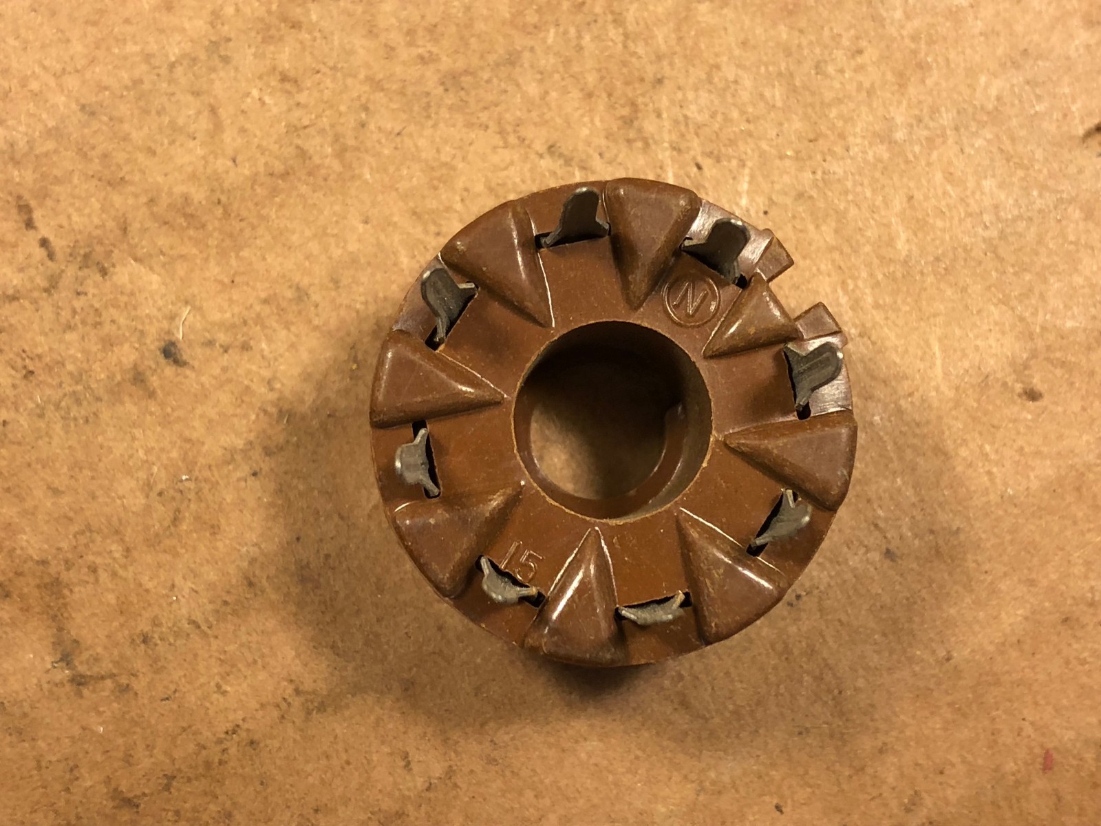 4 NOS Vintage Brown 8-Pin Octal Vacuum Tube Sockets PC BOARD MOUNT PCB
