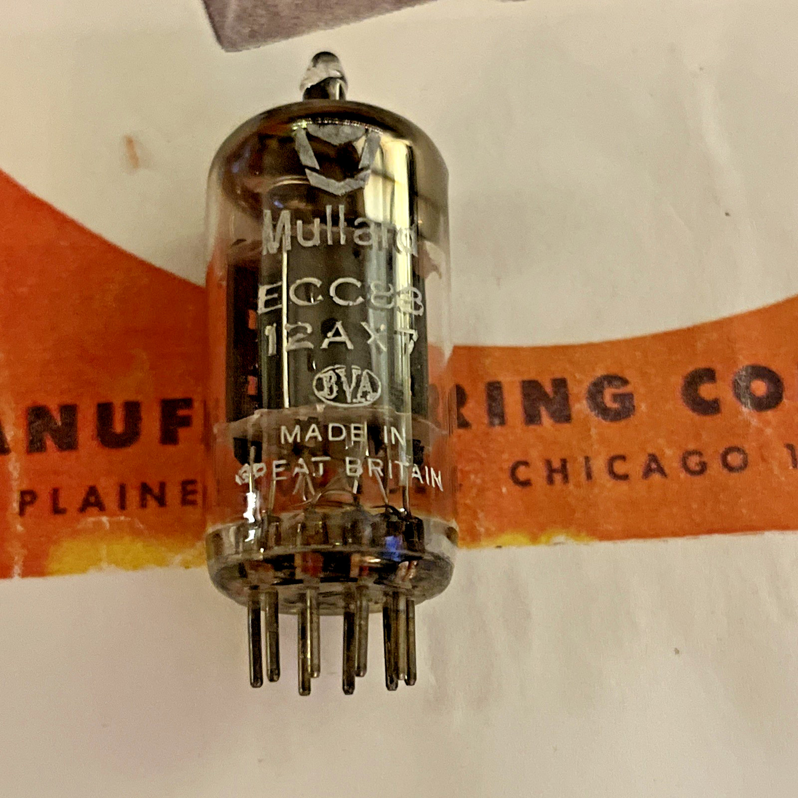 Mullard 12AX7A ECC83 Measured Strong on test bench.