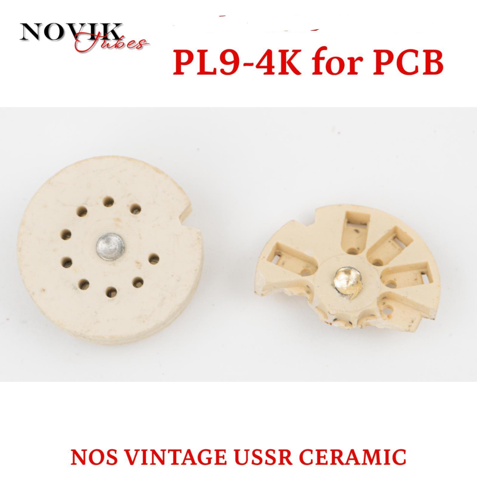 Tube Ceramic Sockets (9 Pin PCB Board Mount) Vintage Silver Plated Pins 50pcs
