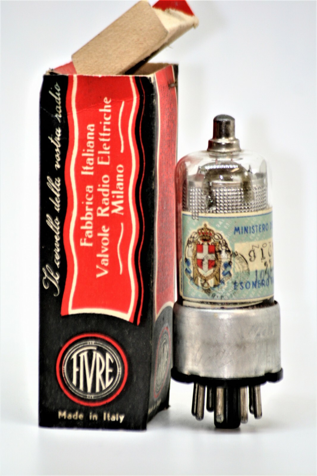 12k7 gt valvola nos fivre italia BALILLA METAL tube valve VALVOLE marelli fido