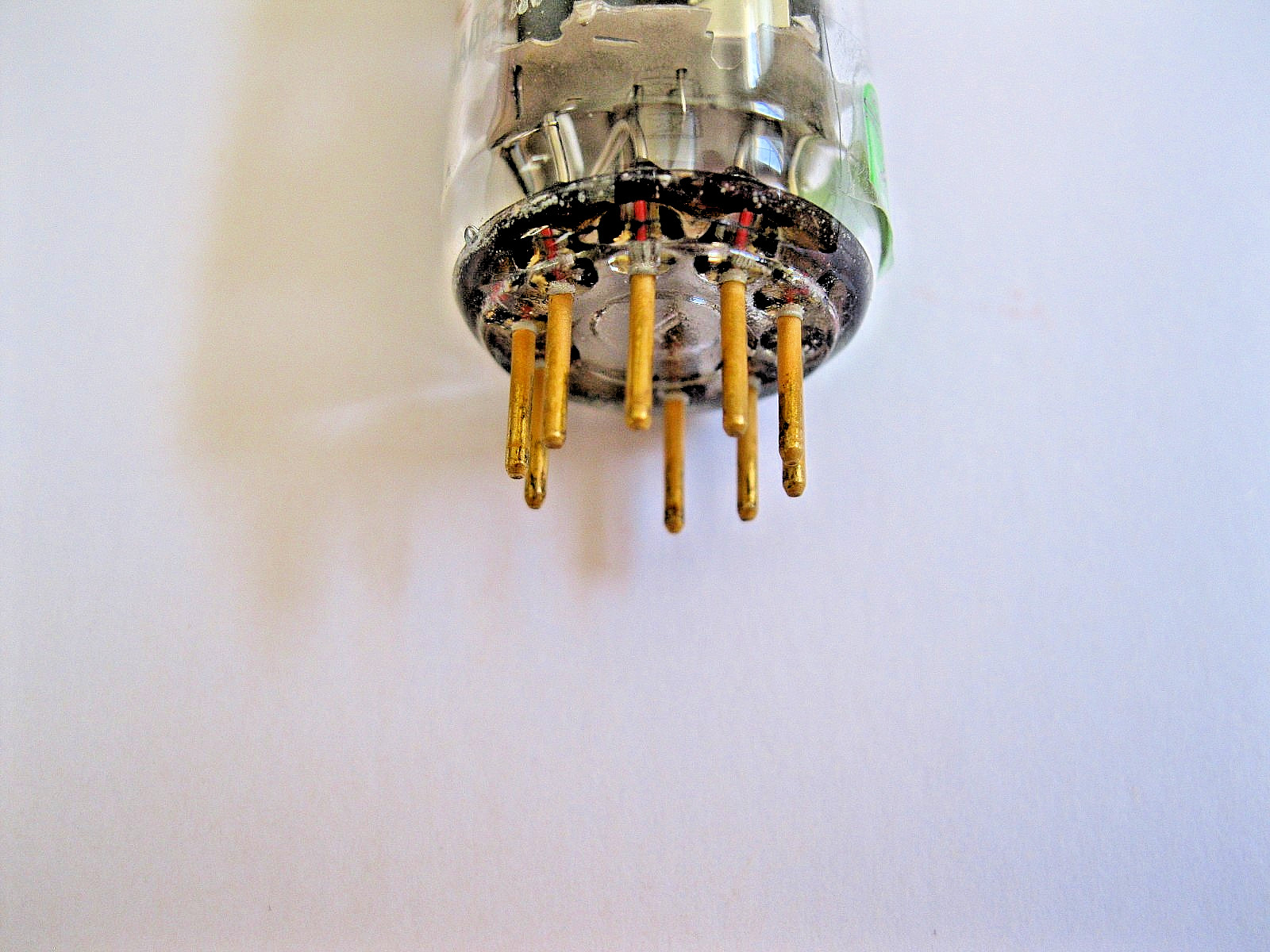 RCA 6922/E88CC AUDIO VACUUM TUBE GOLD PIN GRAY PLATE GERMANY TV-7 TESTED.