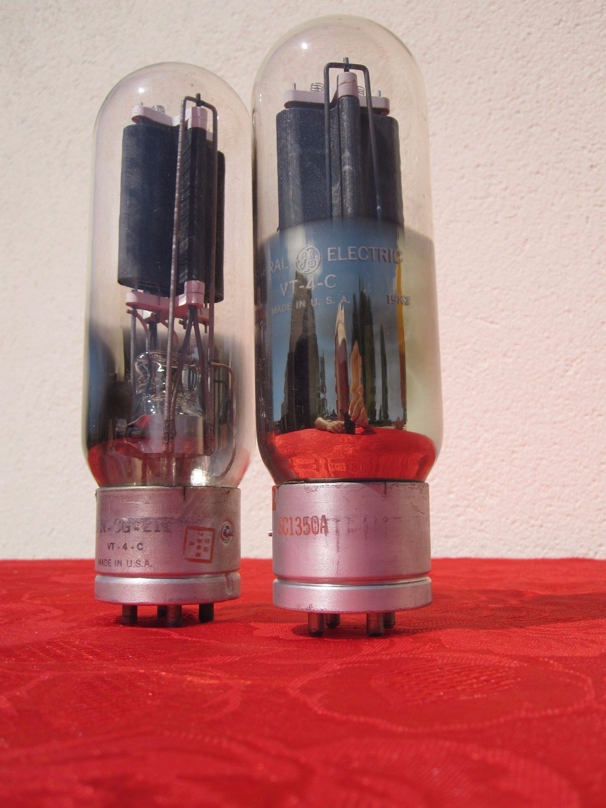 JAN-CG-211 VT4C GE TUBE RCA 211 TRIODE MATCHED PAIR AMPLIFIER TRANSMITTING PAIR