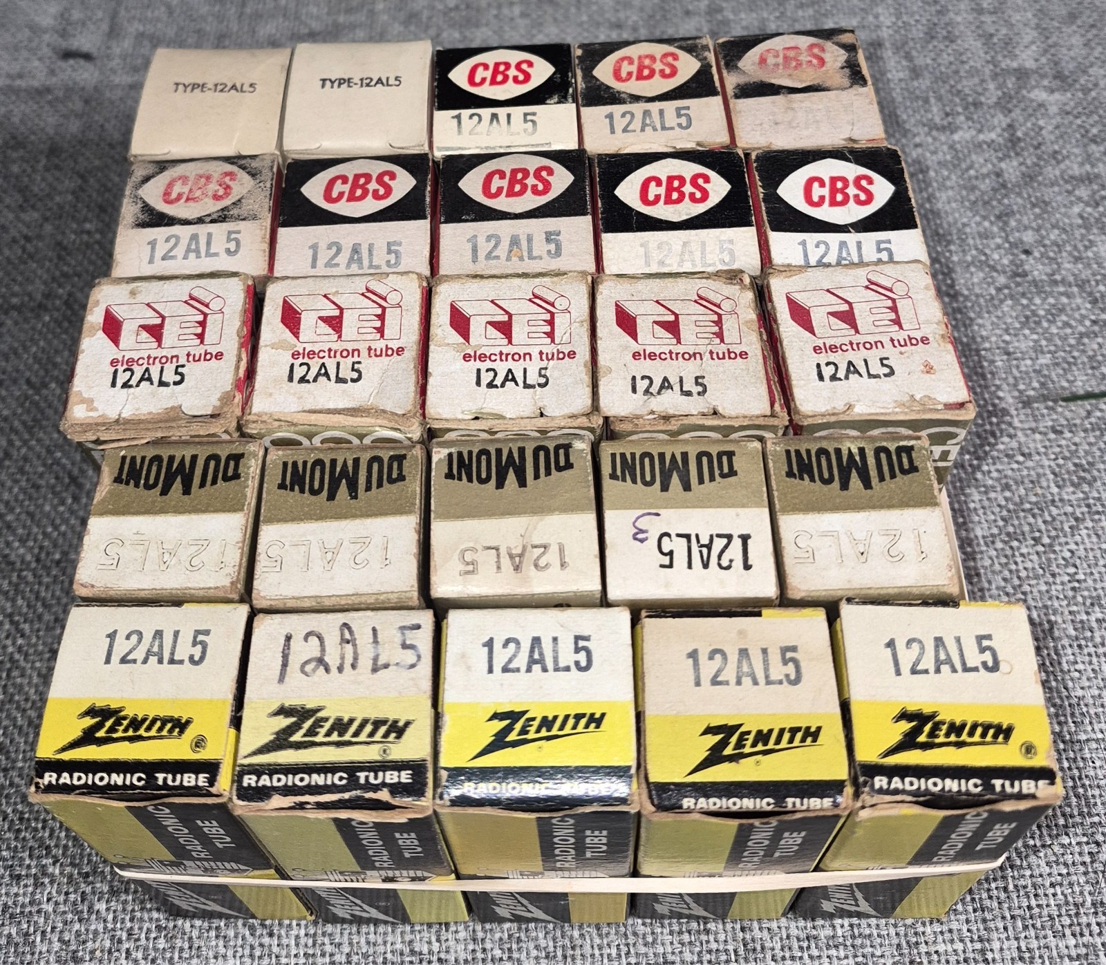 CBS CEI Dumont Zenith 12AL5 Tubes (25)