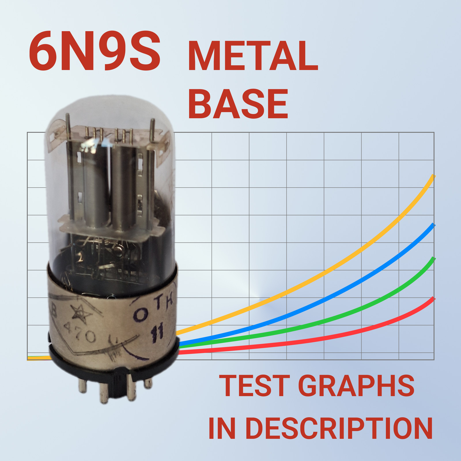 1 pcs. TESTED 6N9S 6H9C (6SL7 6SU7 1579) MELZ USED Metal Base 1956