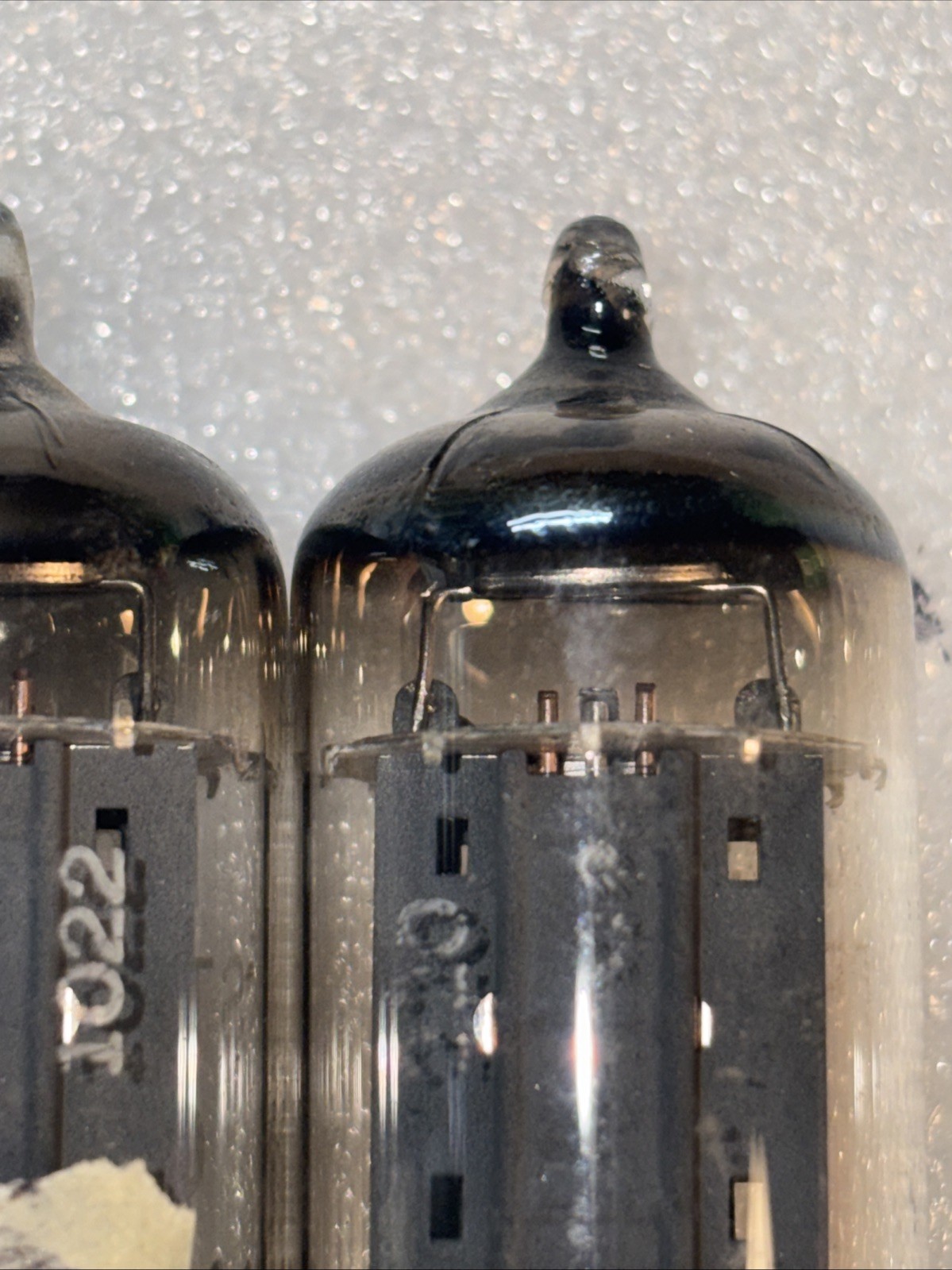 Pair Mullard 12AX7/ECC83 Long Plate Dual Post O-Getter Blackburn Amplitrex Stron