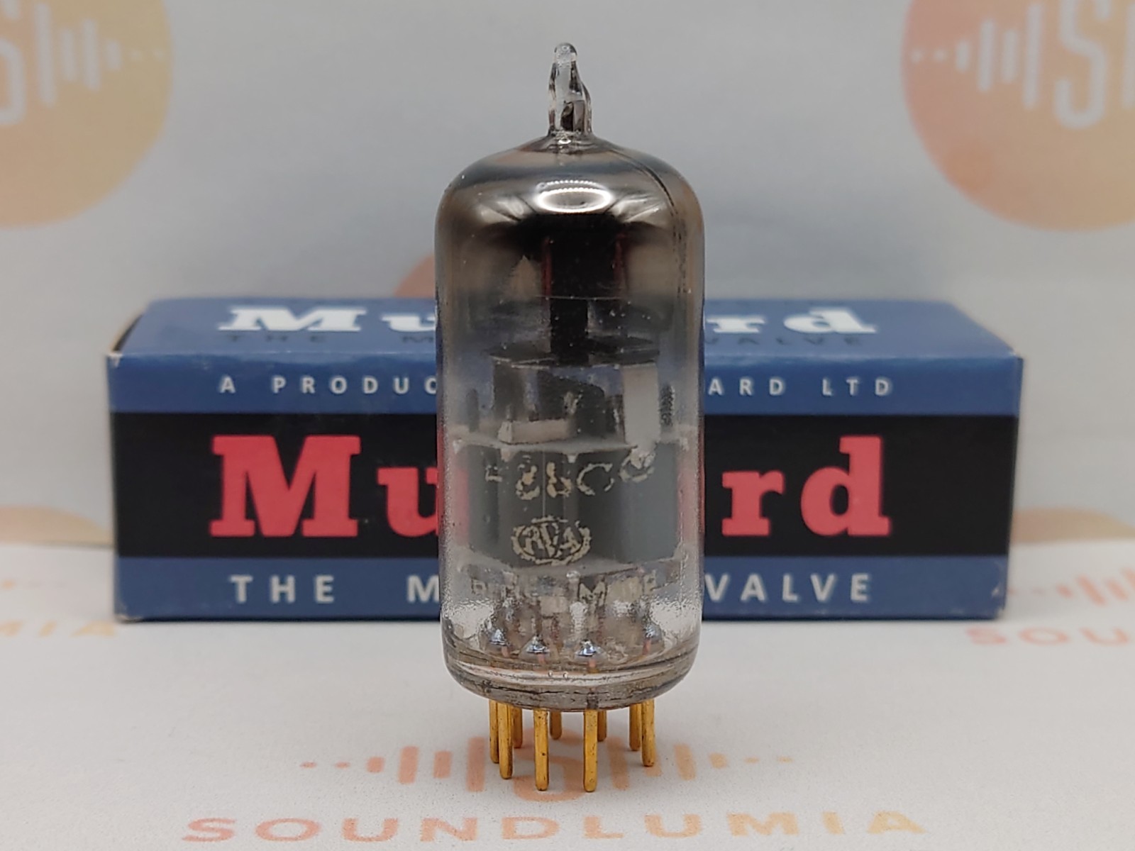 1x Mullard CV2492 E88CC O-getter Wrinkled Glass – Mitcham 1959 – Near NOS