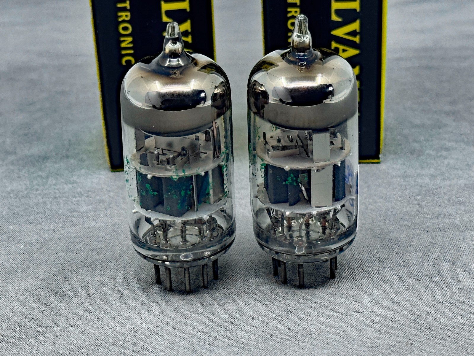 (2) Sylvania JAN-7308 Tube Mil Spec 6922 O Getters Tests Strong TV-7B/U