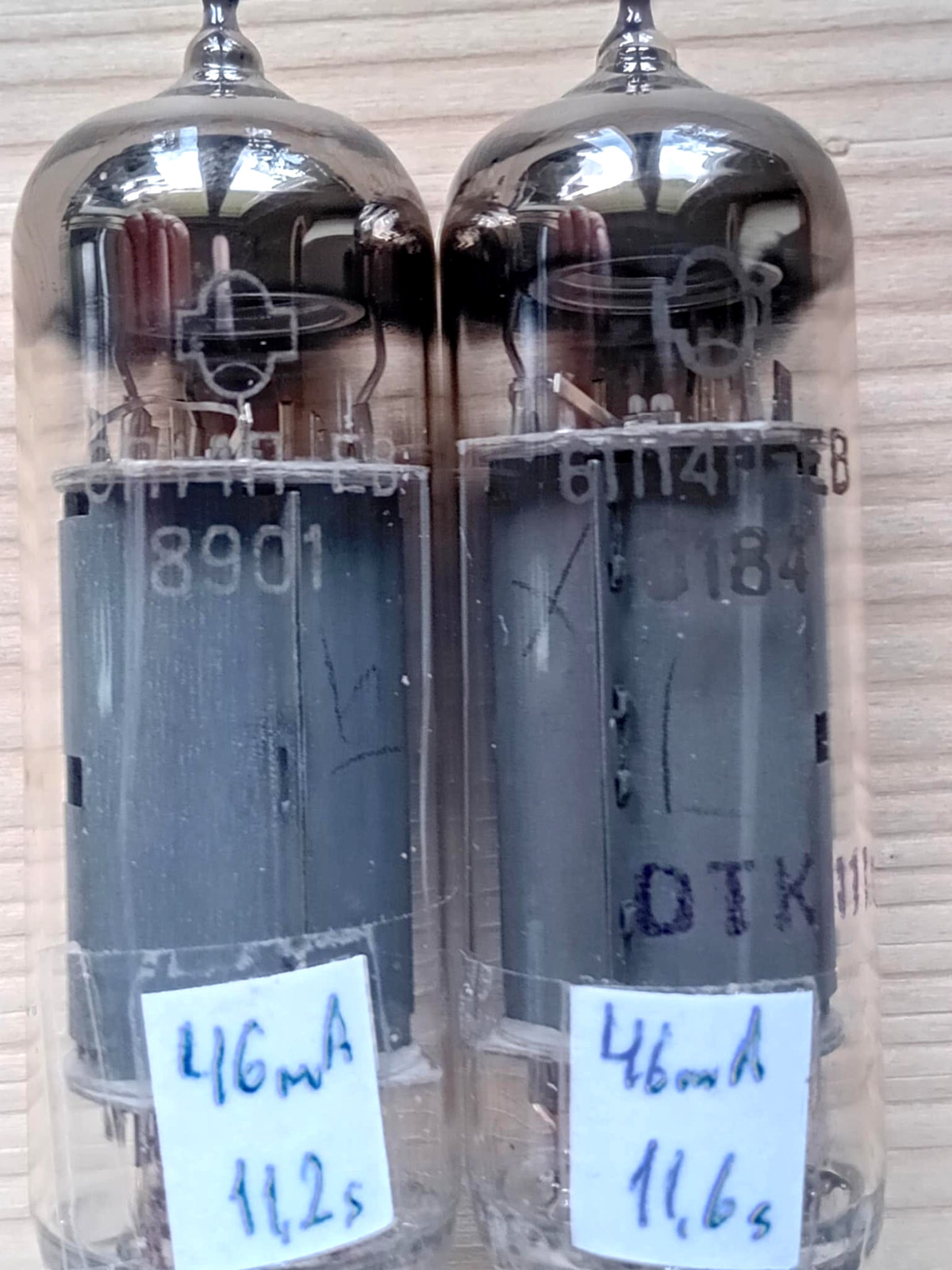 Strong Matched Pair of 6P14P-EV EL84M 6BQ5 Vacuum Tubes Reflector 80′ NEW