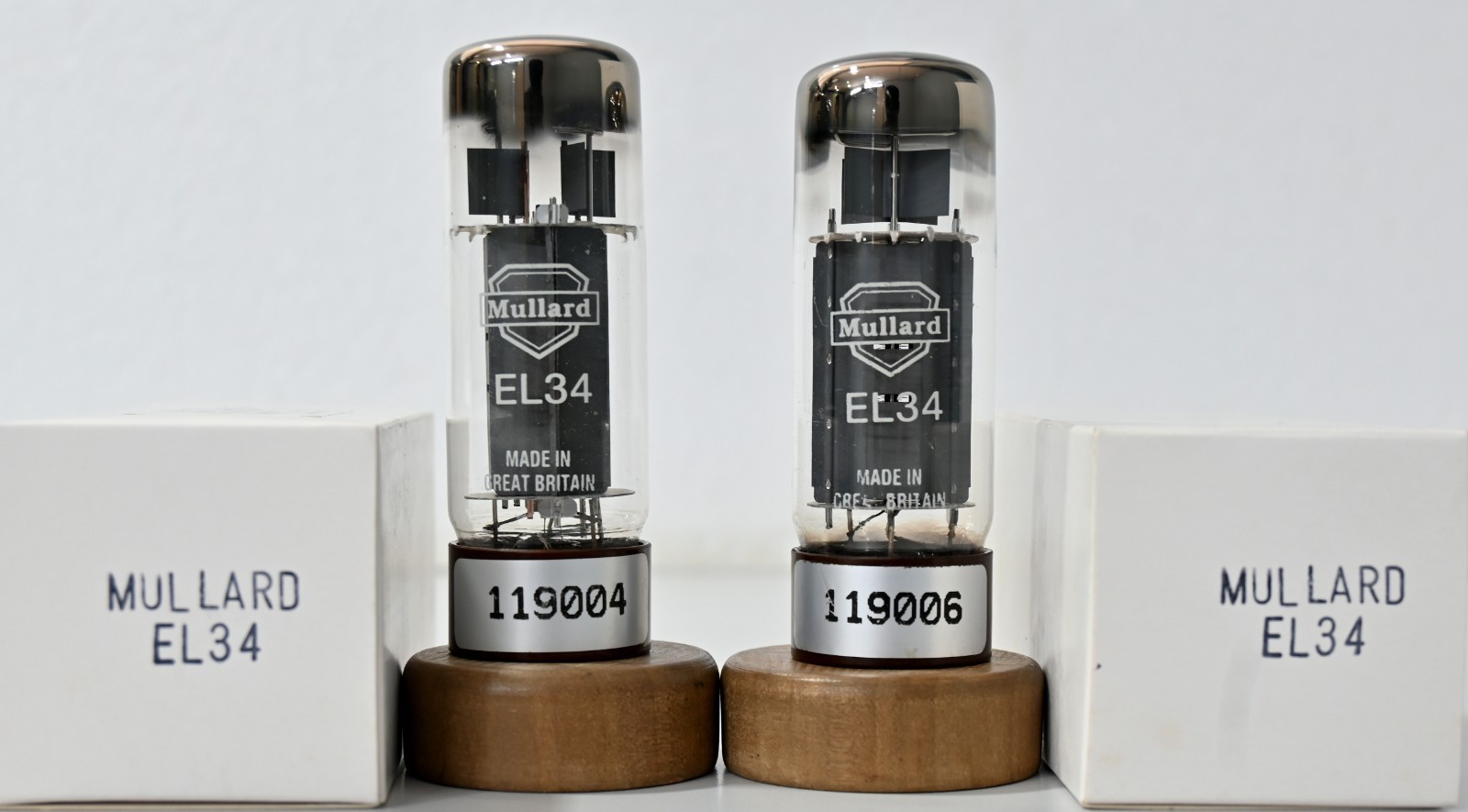 Mullard EL34 Double D Getter Made in Great Britain Amplitrex Tested Qty 2 Pcs