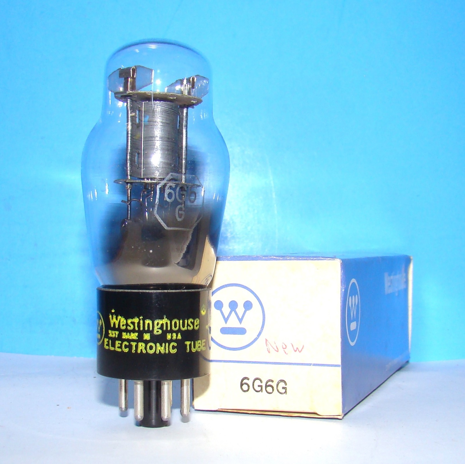 Type 6G6G radio Westinghouse NOS audio vacuum tube valve tested ST VT-198-A 6G6