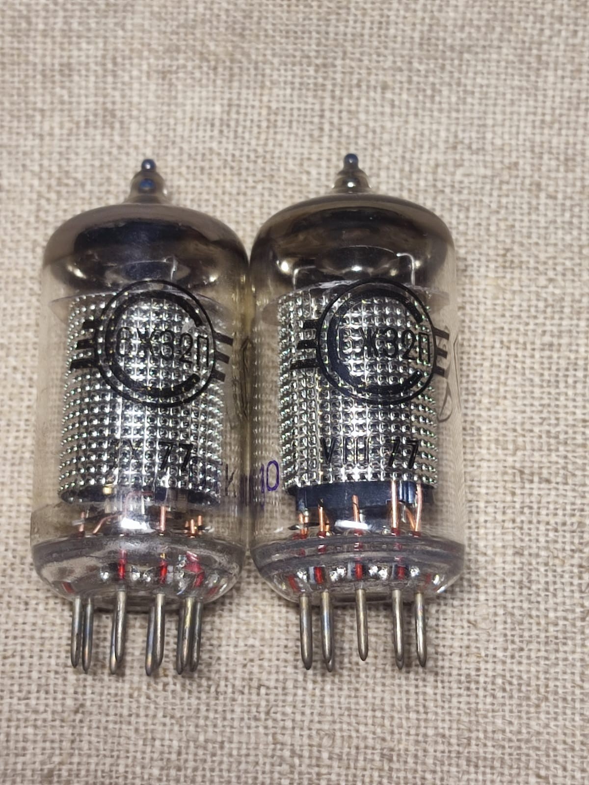 2 pcs. 6J32P / 6Ж32П = EF86 = 6267 USSR Audio pentode tube Svetlana 1970-x
