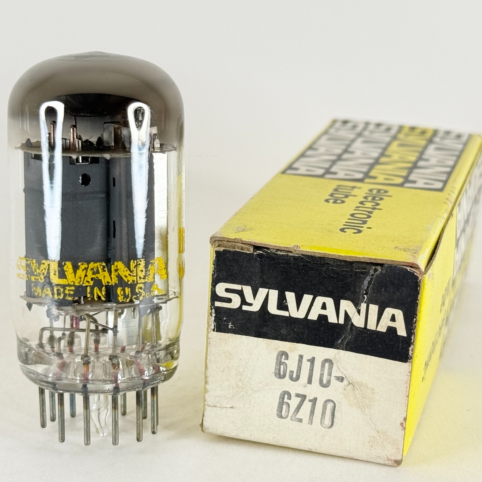 (1) Tested 1976 Sylvania 6Z10 6J10 Tube & Box Code lf AAO Pentode 6Z10 Tube (b)
