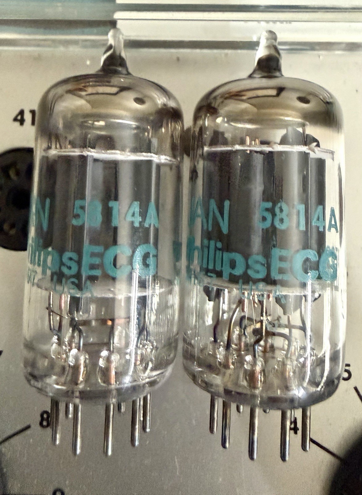 NOS Philips ECG JAN 5814A Closely Matched Pair GM, Emissions B&K 707, 606