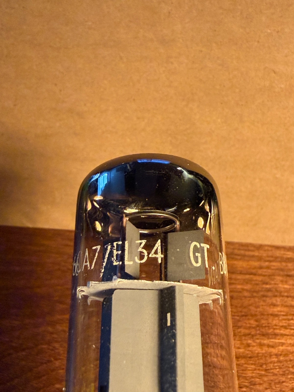 EL34/6CA7 Matched Pair Mullard made for Valvo and Sylvania, XF2, XF4 single halo
