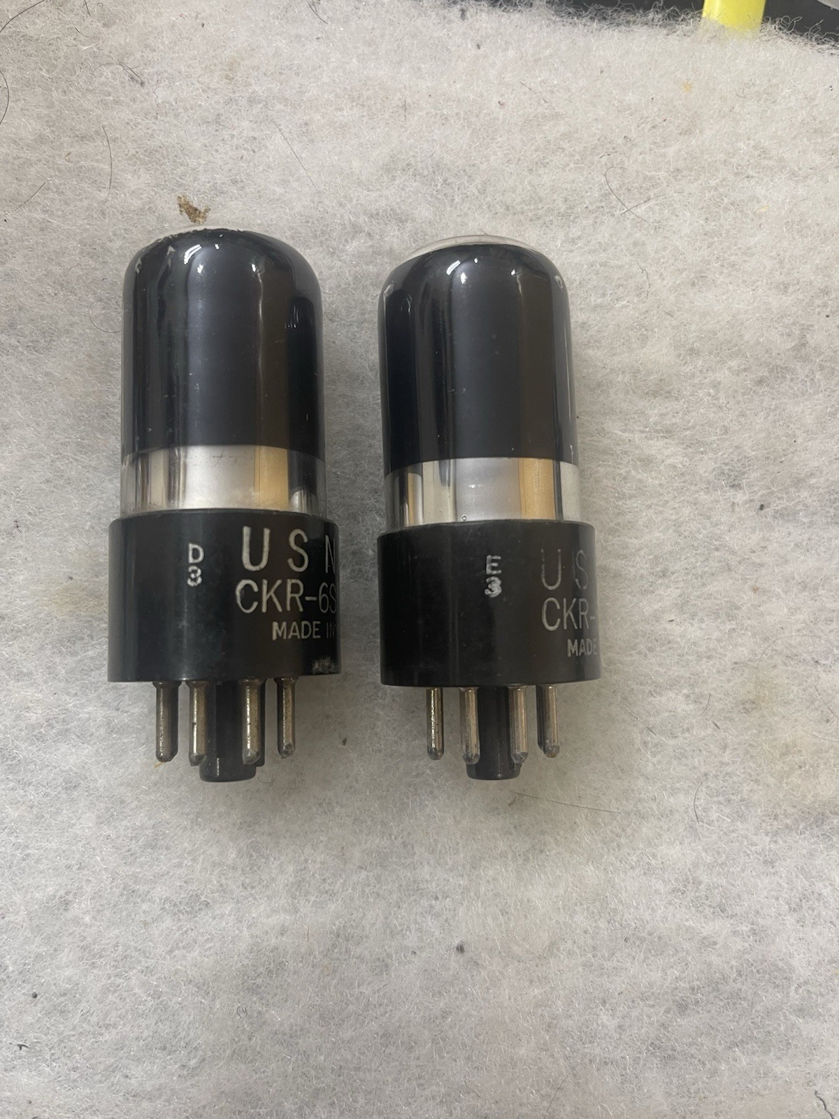 Kenrad US Navy 6SN7 6SN7GT 5692 VT-231 Black Glass NOS Tested Matched Pair