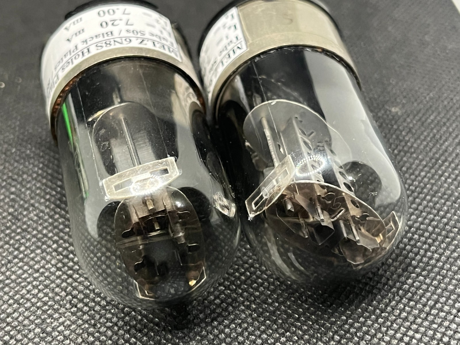 MATCHED PAIR MELZ 6N8S (1578-6SN7GT) HOLES Plates TEST IN PHOTO OTK High Quality