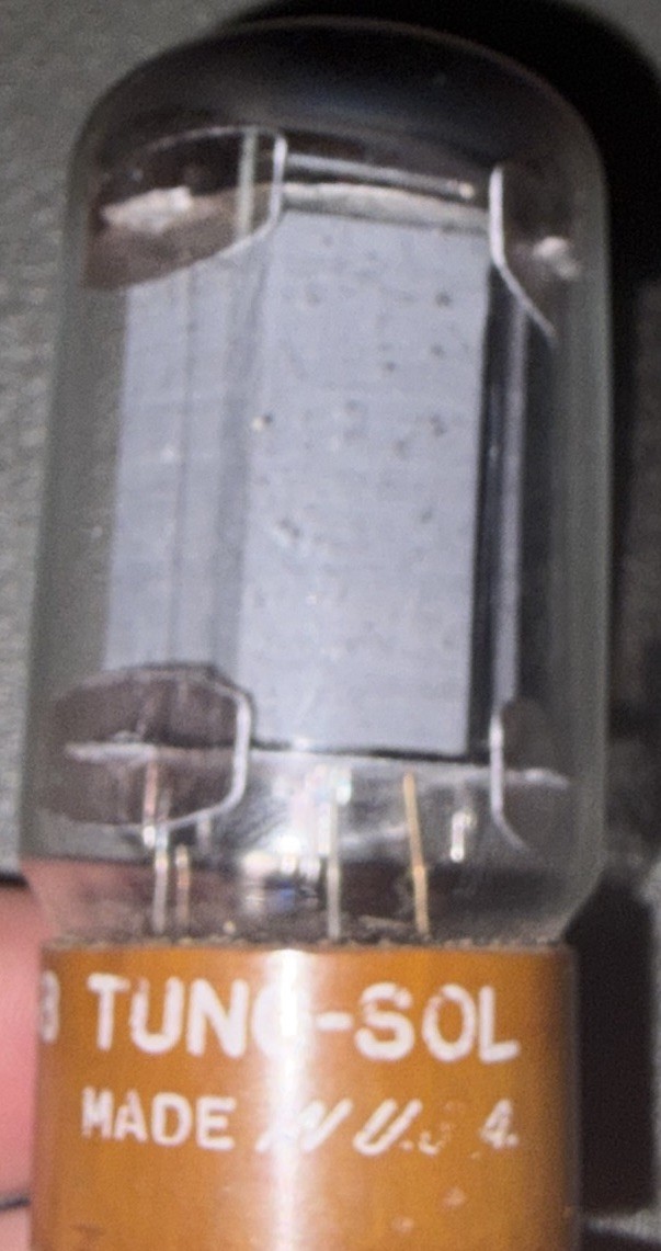 5881/6L6WGB JAN-CTL Tung-Sol Matched Pair Brown Base Mica Snubbers Power Tubes