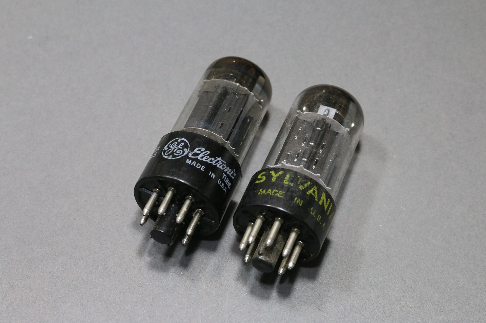 Pair Vintage GE Sylvania 6BX7GT 6BX7 Vacuum Tube Double Triode Hickok tested