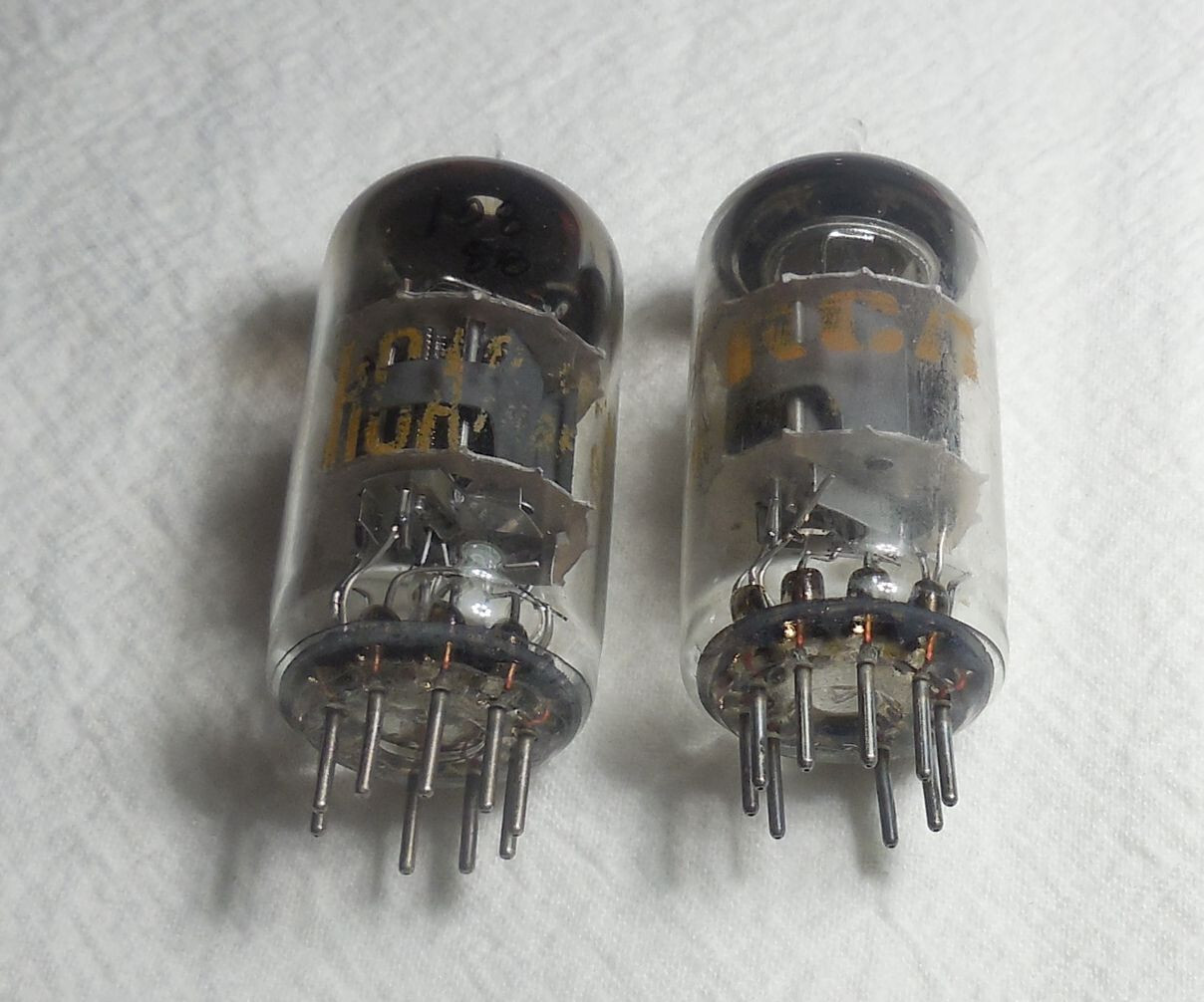 Qty(2) USED RCA 6AZ8 Vacuum Tubes B&K747 gm: 108/88 & 80/91