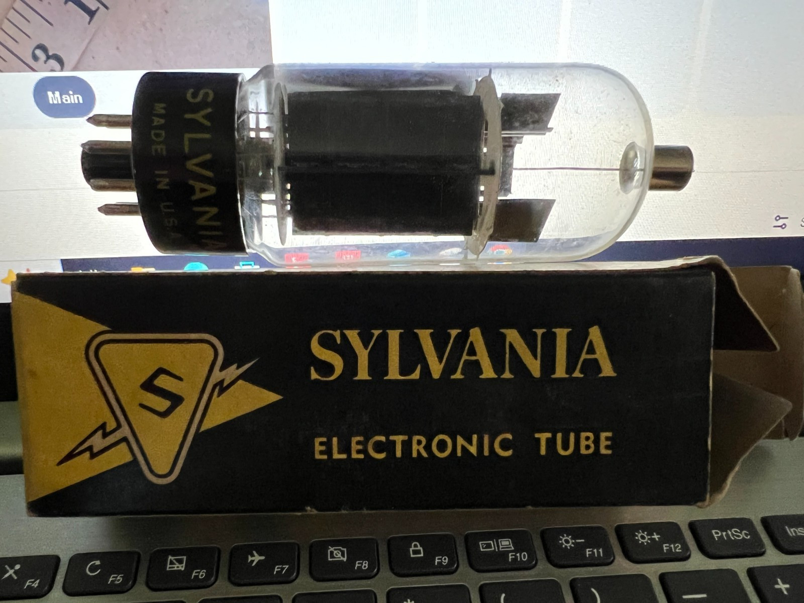 Sylvania Electron Tube 6CD6GA New Old Stock-Open Box-Tested for Continuity