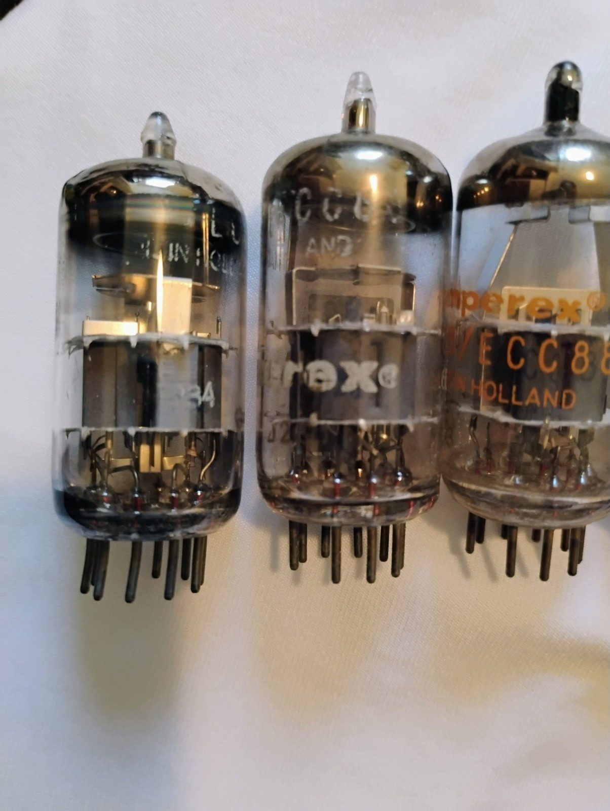 8-Amperex 6DJ8 ECC88 Vintage Electronic Preamp Tubes