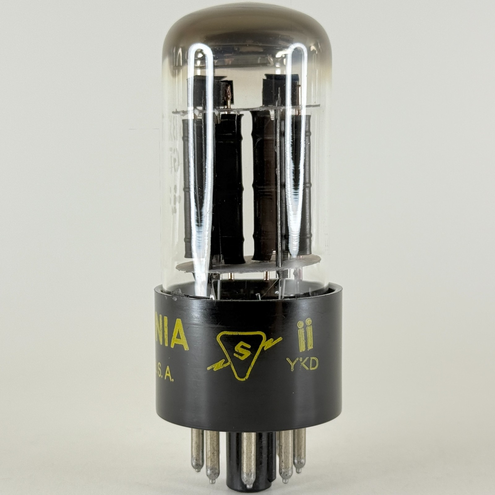 (1) Tested 1962 Sylvania 6BX7GT Tube Code jj YKD Twin Triode Tube Black Plates