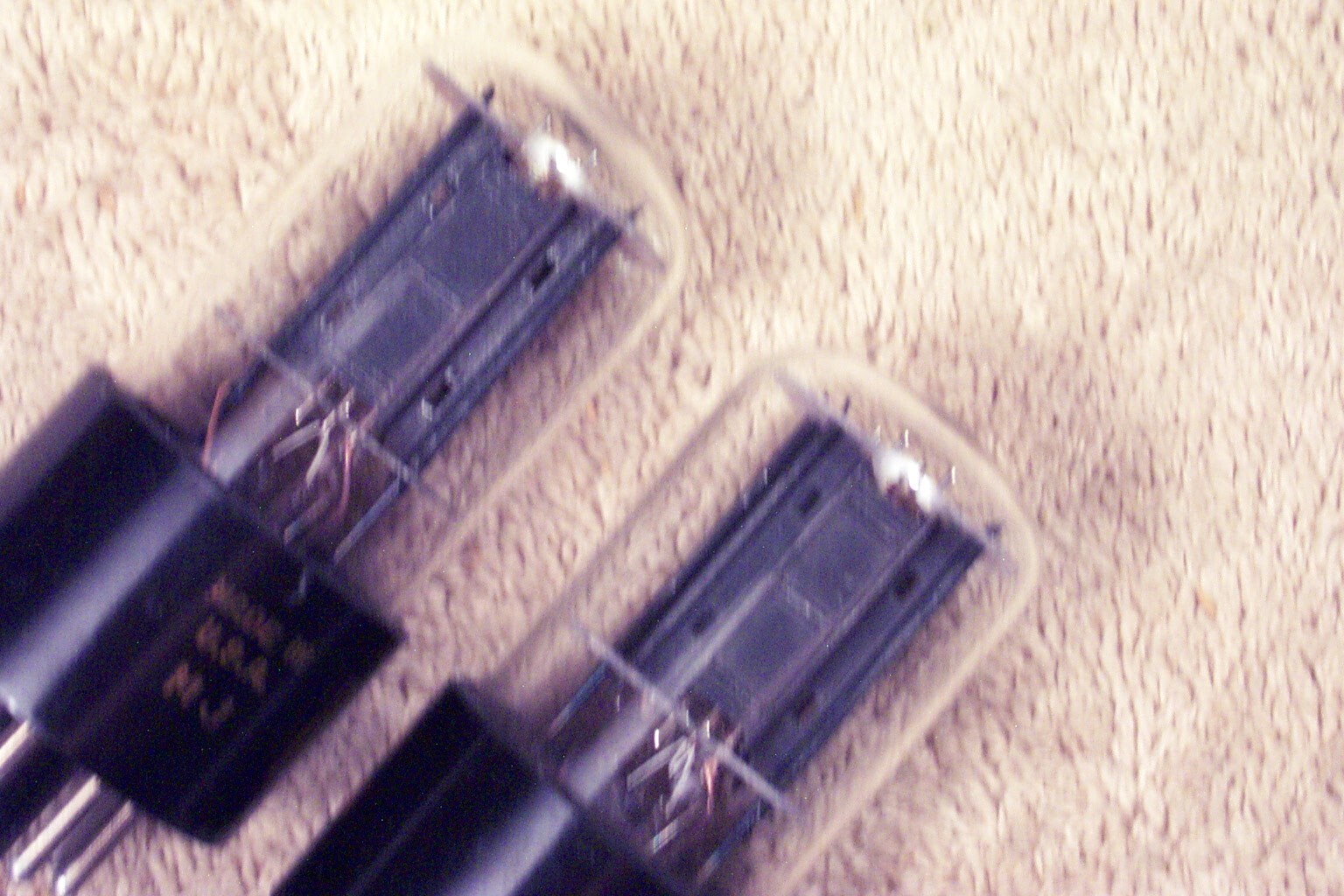 Two, RCA 6SN7GTB, black plates, lower D-getter, matching pair, 6SN7GT