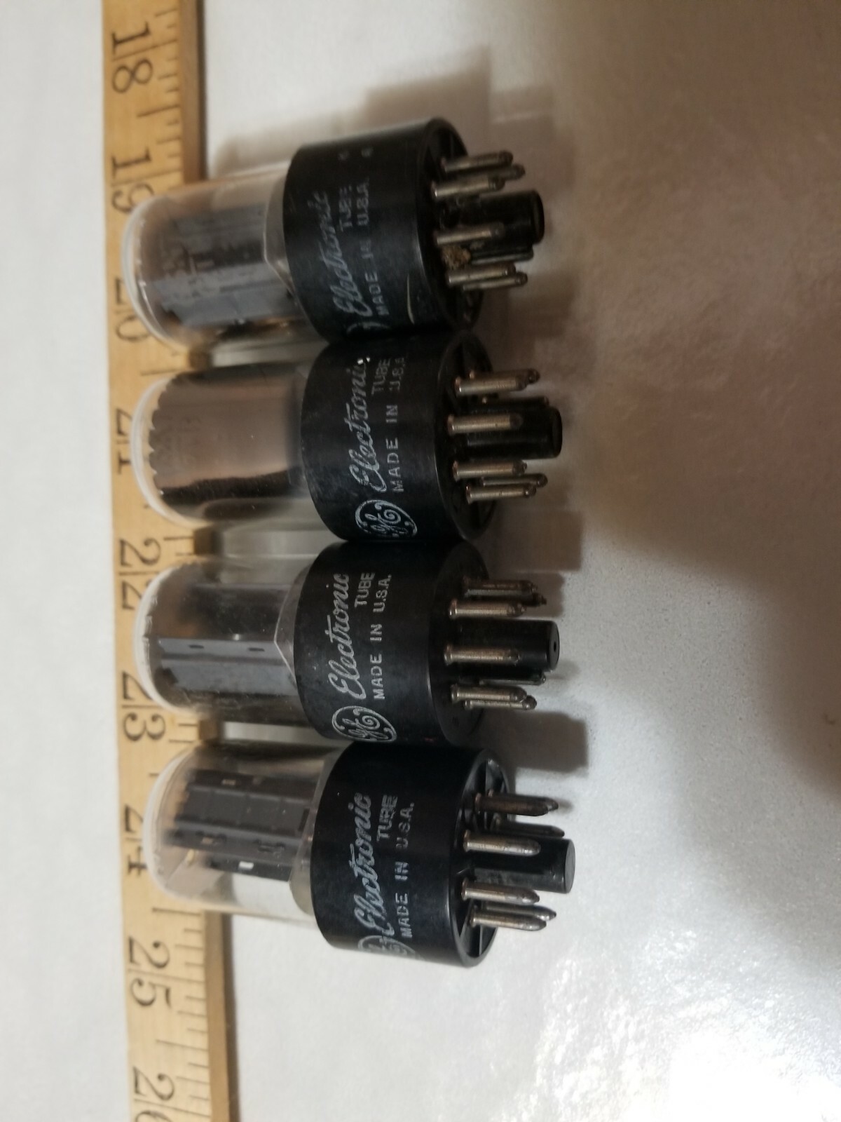 QUAD SET OF GE 6SN7GTB VACUUM TUBES tested good on Hickok 600A tester
