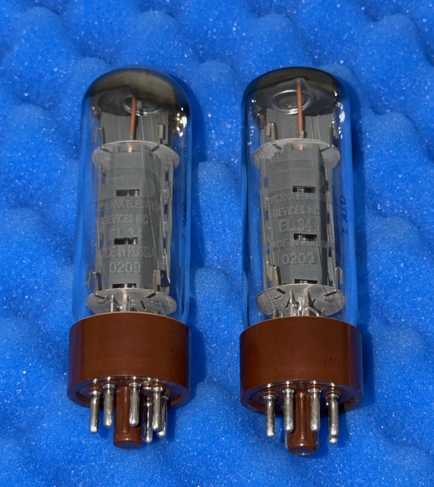 TWO Svetlana EL34 Tubes /YEAR 2002/ Amplitrex Tested💪/ Plate Current Matched