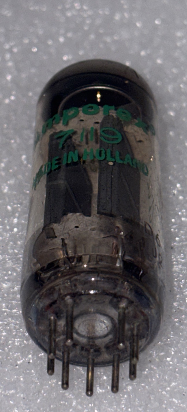 Amperex 7119 / E182CC Vacuum Tube Green Print Amplitrex Tested Strong