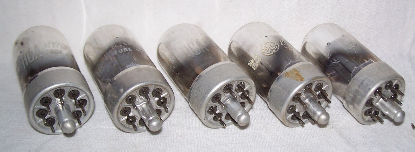 Lot of (5) 7AF7 tubes in boxes,radio,amp,loctal,loktal,locktal,dual triode,NOS