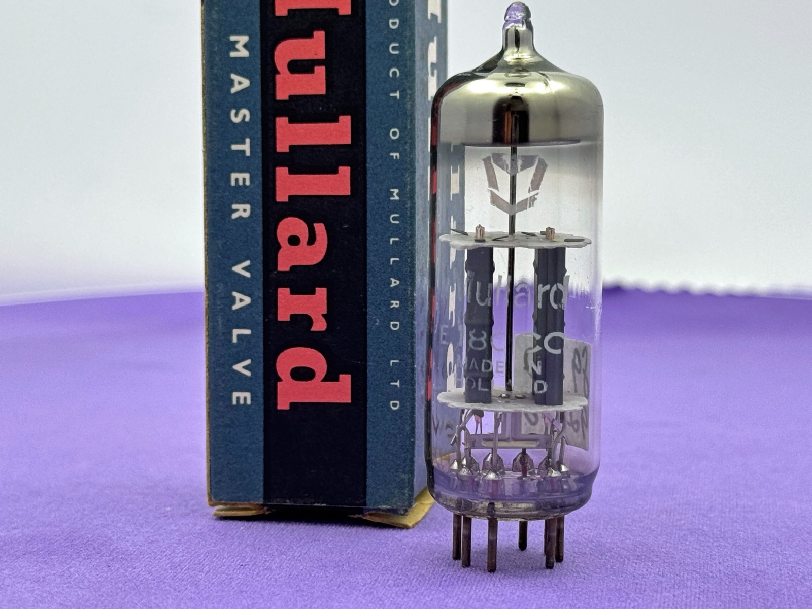 1 NIB Mullard E180CC 7062 Vacuum Tube Made in Holland Gray Plates Amplitrex