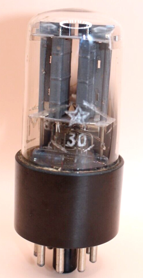 1x 6N8S Ribbed Anode / FOTON 50s / 1578 / 6SN7 / USSR / Double Triode / Tested
