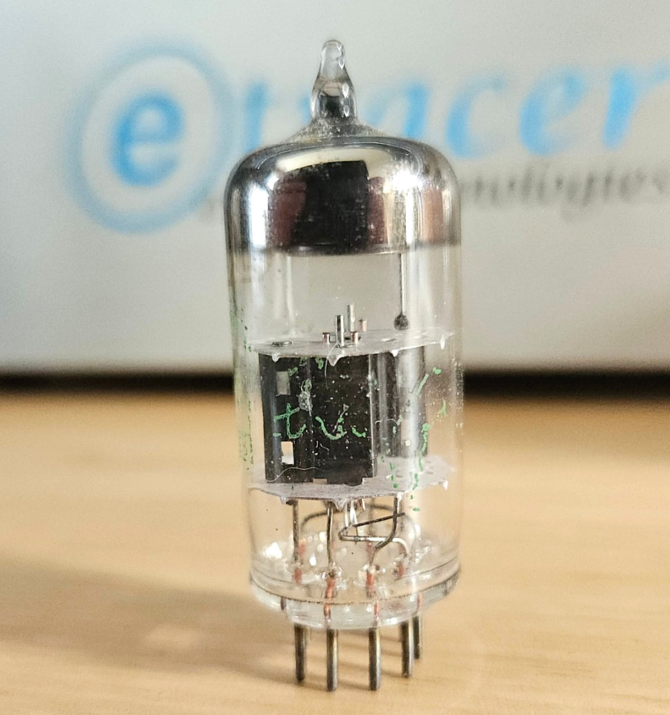 12AT7 RCA BLACK PLATE AUDIO TUBE eTracer #88AT6