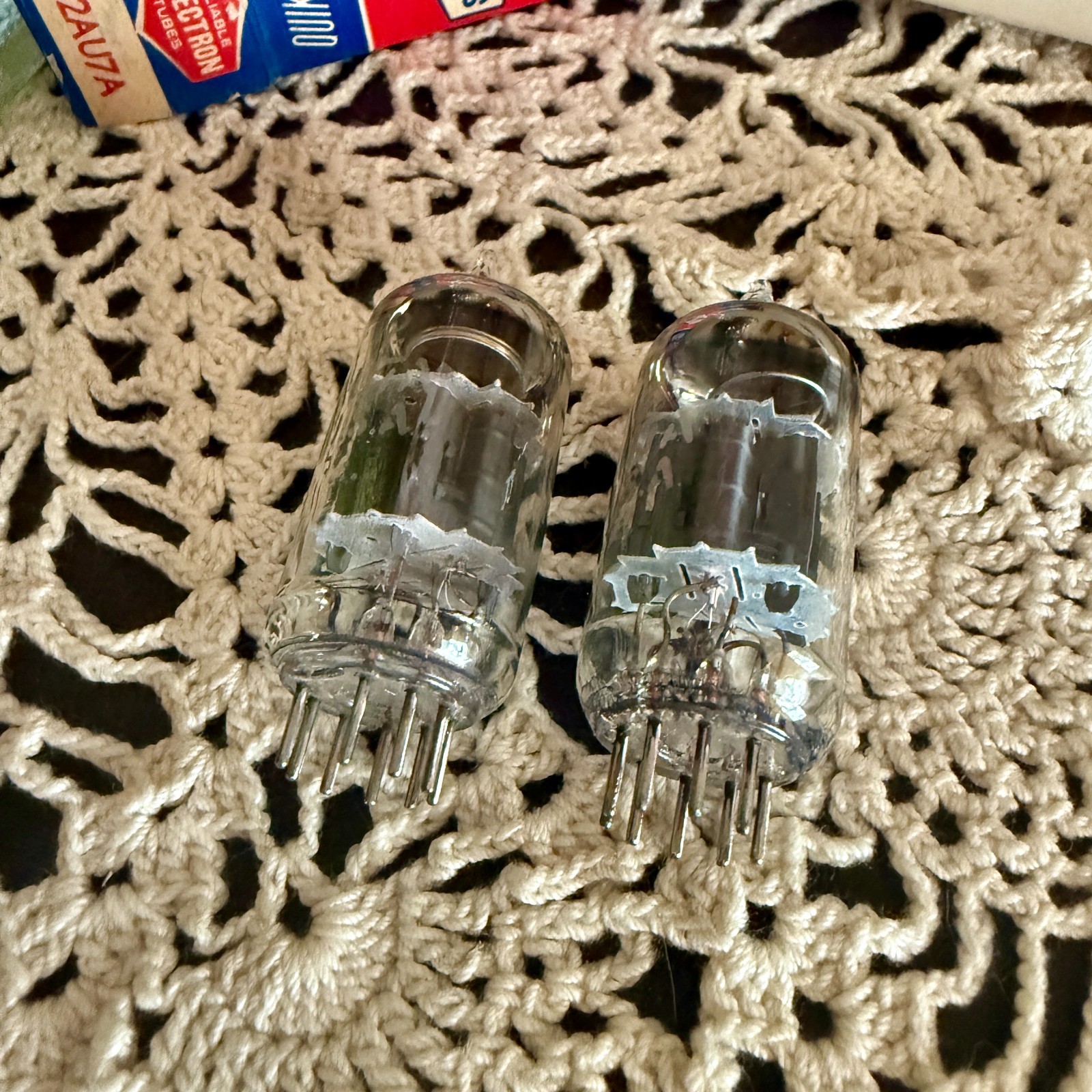 Vintage 12au7 Matched Pair-Tested with Hickok 600-Very strong