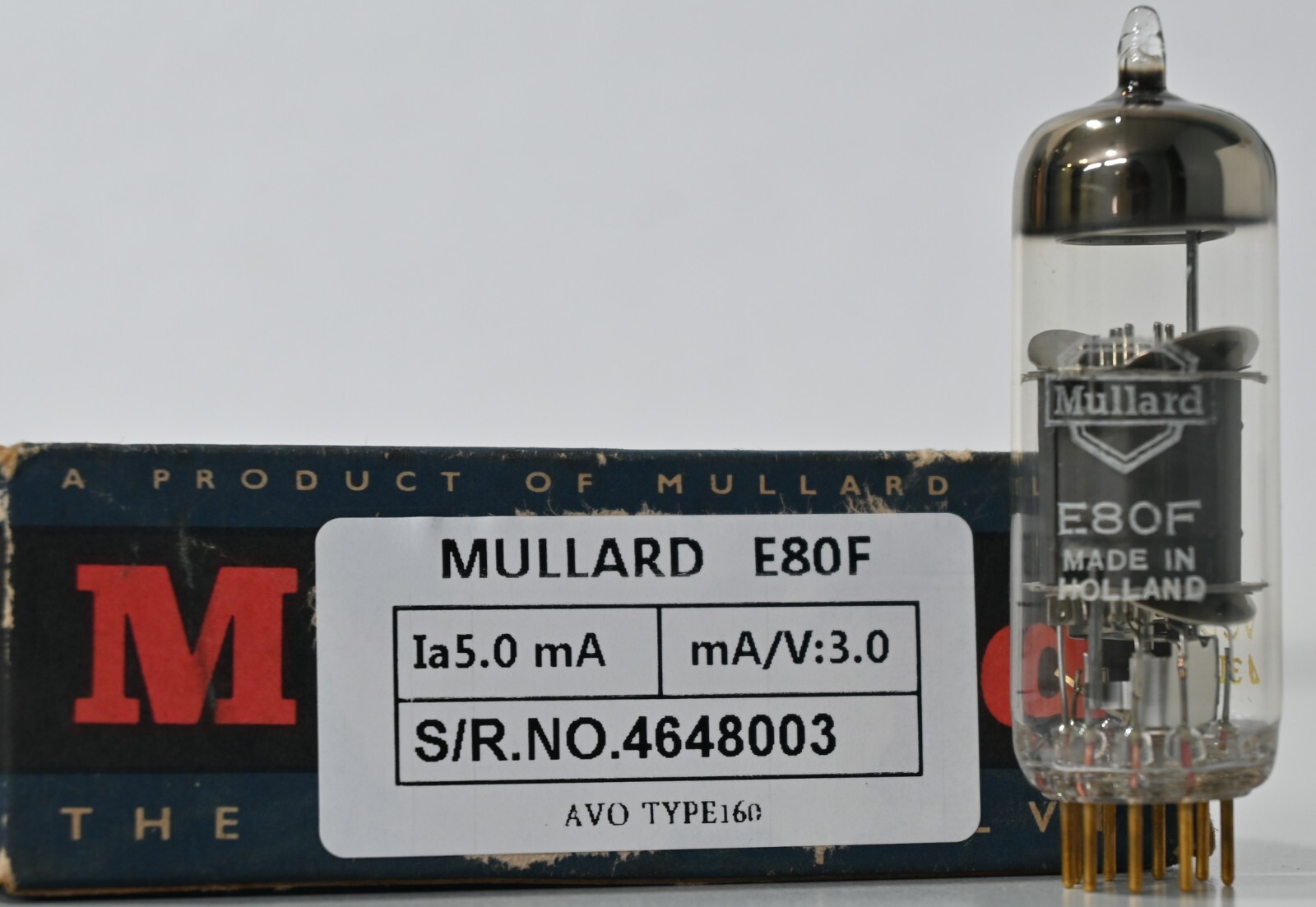 Mullard E80F NOS NIB 6084 Tube Gold Pin EF86 sub Philips Audio 1PC