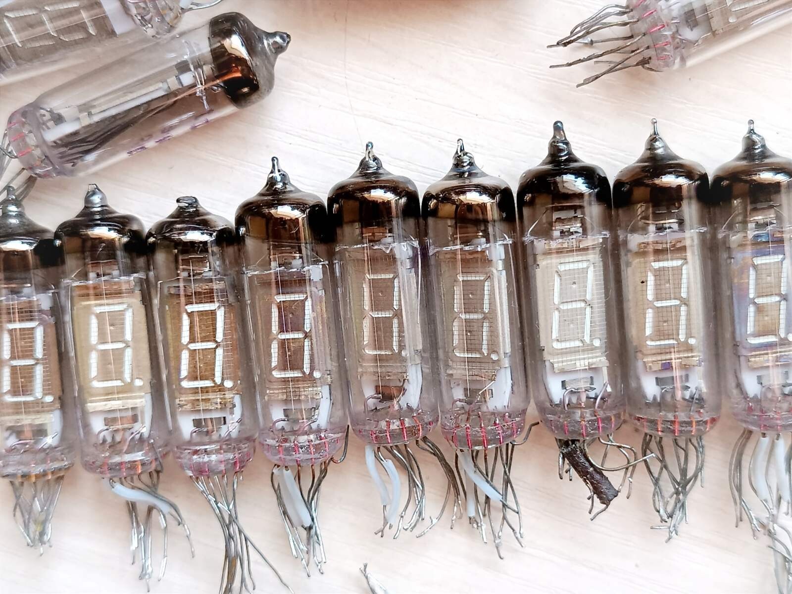 25 pcs IV-6 VFD Tube DIGIT DISPLAY NIXIE CLOCK luminescent indicator USED #2