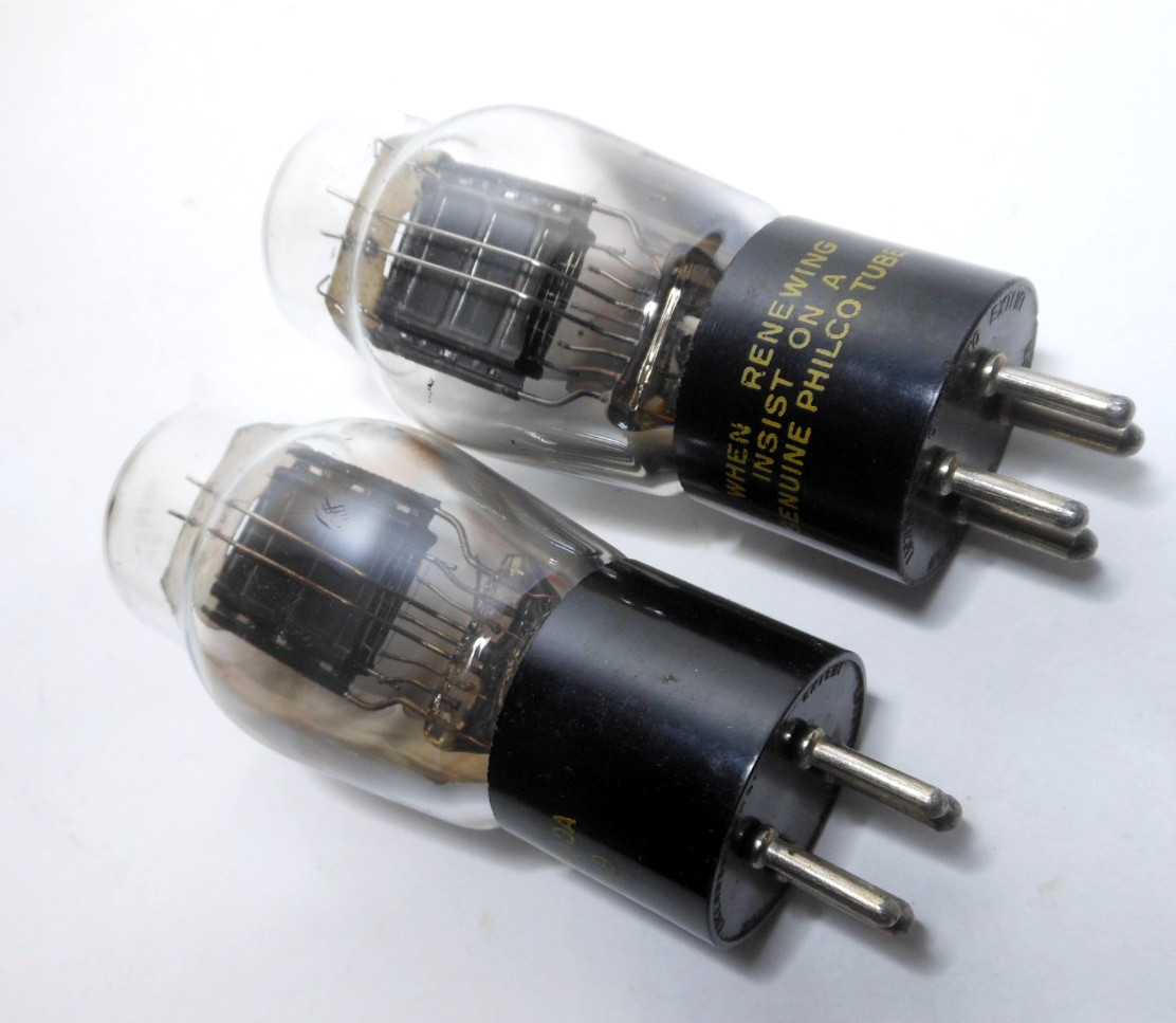 Matched Pair Westinghouse #45 Type SE Triode ST Power Output Tubes-Test NOS