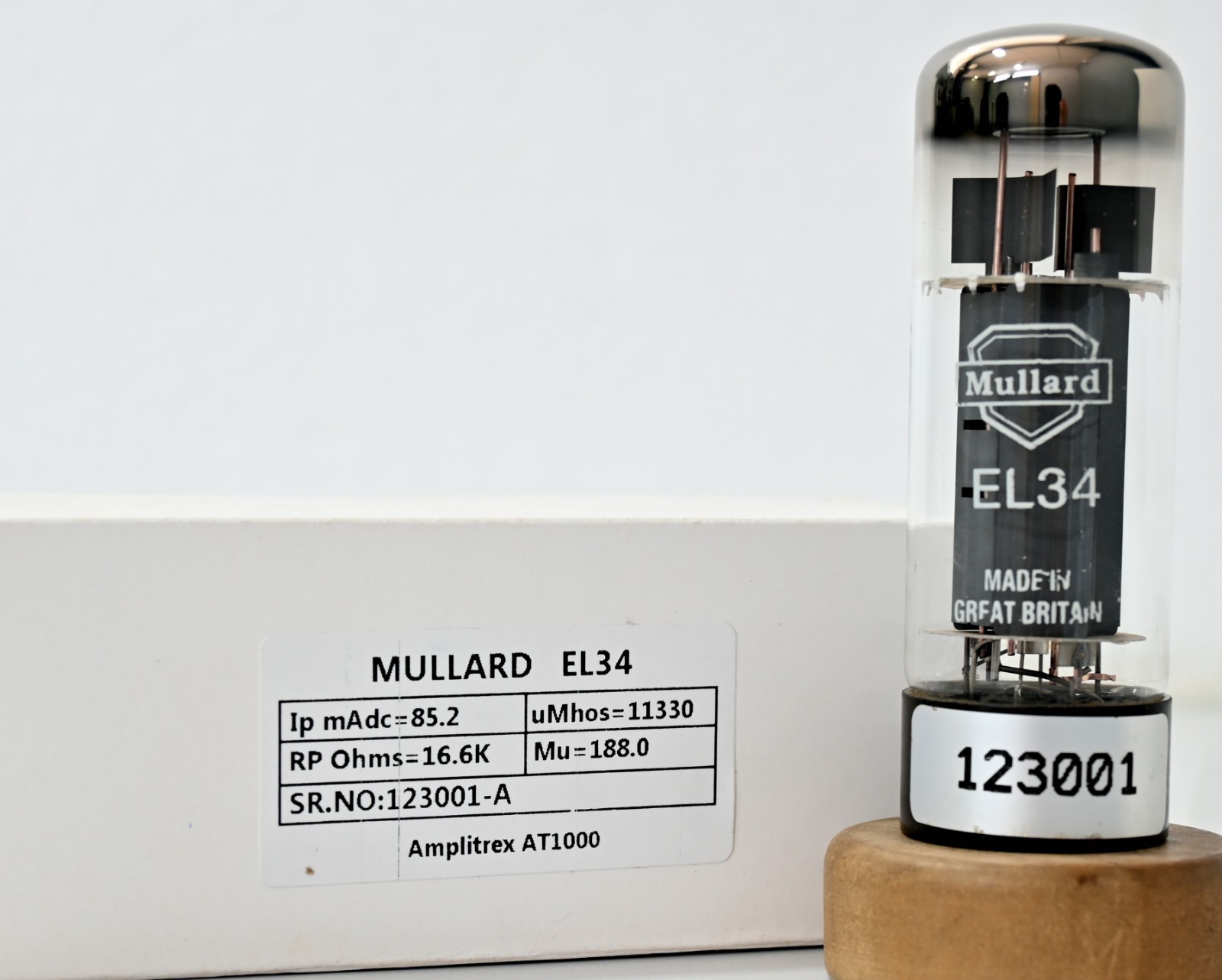 Mullard EL34 Welded Grey Plate Made in Great Britain Amplitrex Tested Qty 1 Pc