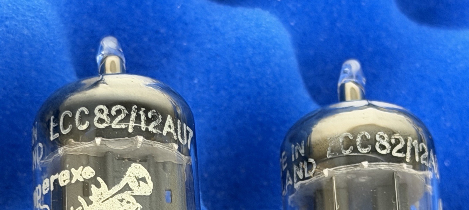 TWO NEW Amperex ECC82 12AU7 Tubes /Amplitrex 💪 / 1959 Big Halo O Bugle Boy Long