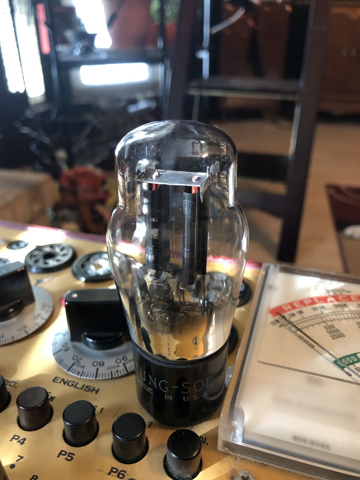 1ea Vintage Tung-Sol 80 Tube. Coke Bottle. USA. Both Plates Test Good. See Pics